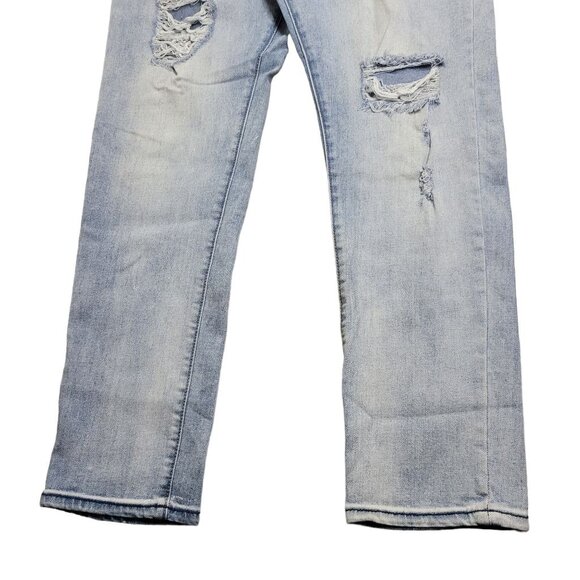 Harlow Boyfriend Jeans Light Wash Distressed Womens 30 Regular Fit Low Rise - Picture 7 of 11